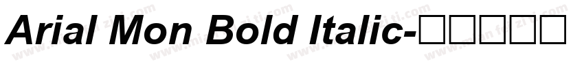 Arial Mon Bold Italic字体转换